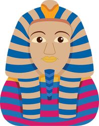 mask of ancient egyptian king tutankhamun clipart