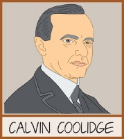 30th president calvin coolidge clipart graphic image