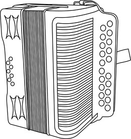 accordion musical instrument outline clipart