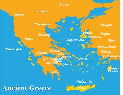ancient greek map clipart