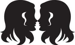 astrology sign gemini silhouette clipart 6227