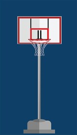 baseket ball hoop on a stand blue background