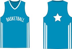 basketball jersey front and back clipart