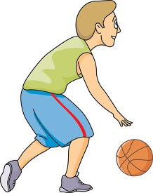 basketball player dribbling ball