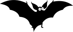 bat with wings open silhouette clipart