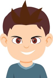 boy character cunning expression clipart