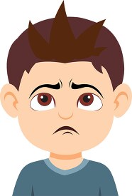 Boy character hurt expression clipart