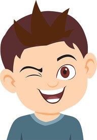boy character mischief laugh expression clipart