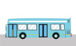 bus on city road side view clipart