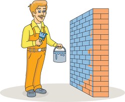 carpenter painting wall clipart