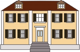 colonial house exterior clipart 80548