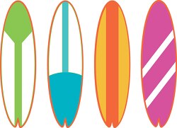 colorful surfboard clipart