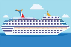 cruise ship side view clipart