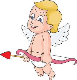 cute cupid holding an arrow
