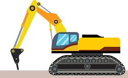 drill excavator construction and machinary clipart