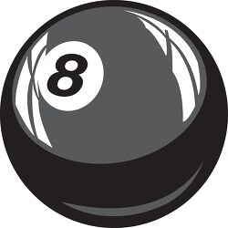 eight number billard ball clipart