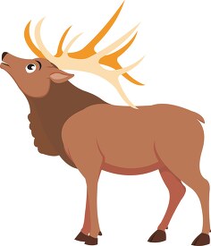 elk with big antlers clipart
