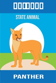 florida state animal panther vector clipart image
