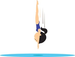 girl highdiving water sports clipart 517