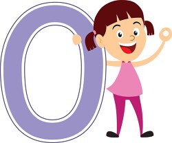 girl standing with number zero math clipart 6920