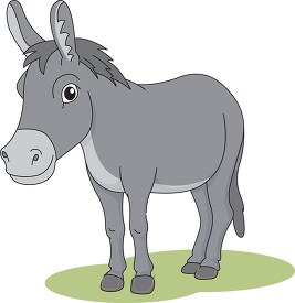 gray donkey vector clipart