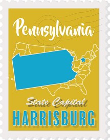 Harrisburg Pennsylvania State Capital Clipart