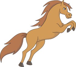 horse on two legs jumping clipart