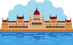 hungarian parliament building budapest hungary clipart