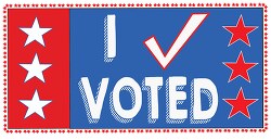 i voted with stars clipart