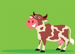illustration of cartoon style spotted dairy cow clipart