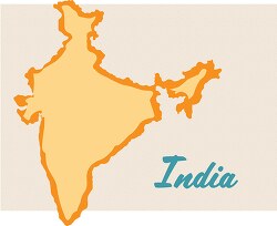 india country map clipart