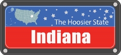 indiana state license plate with nickname clipart