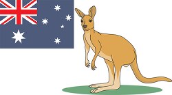 kangaroo and australian map