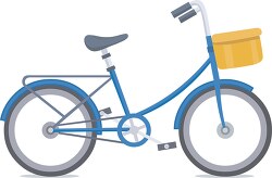 kids bicycle with basket clipart