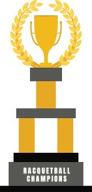 Large Racquetball Championship Trophy Clipart