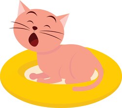 little cat yawning clipart
