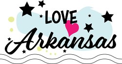 Love Arkansas Logo Clipart