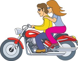 man and woman riding on a motorcycle