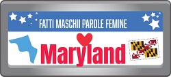 maryland state license plate with motto clipart