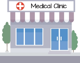 medical clinic 2 building clipart 046
