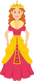medieval queen wearing crown clipart