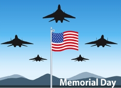 military fighter planes flying memorial day clipart