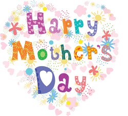mothers day heart with designs clipart