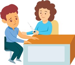 nurse performing blood test on male patient medical clipart imag