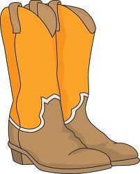 Pair of cowboy boots clipart