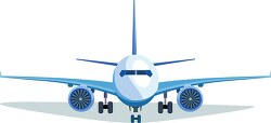 passenger airplane front view transportation clipart 318
