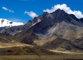 blue sky over andes mountains in peru 022