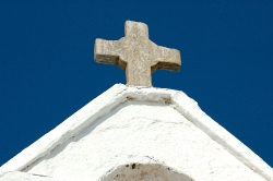 church bell tower mykonos greece 2273a