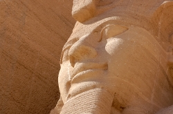 Close Up Of Statue Great Temple Abu Simbel Egypt