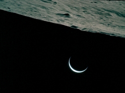 crescent earth as seen by apollo 15 astronauts